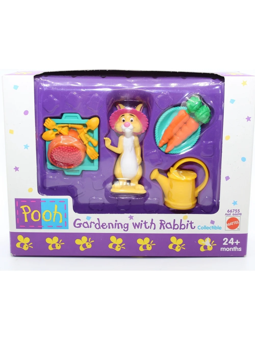 NIB VTG Winnie the Pooh Gardening with Rabbit Collectible Disney Mattel 66755